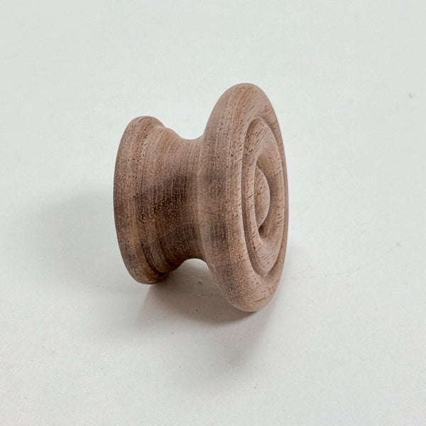 Round Walnut Cabinet Knob 