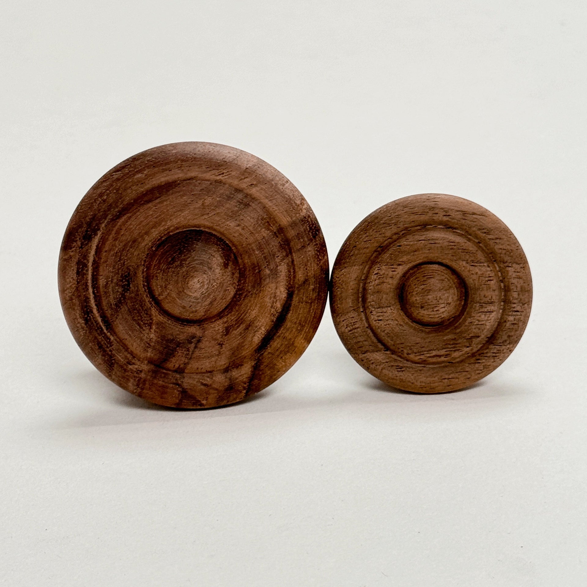 Round Walnut Cabinet Knob 