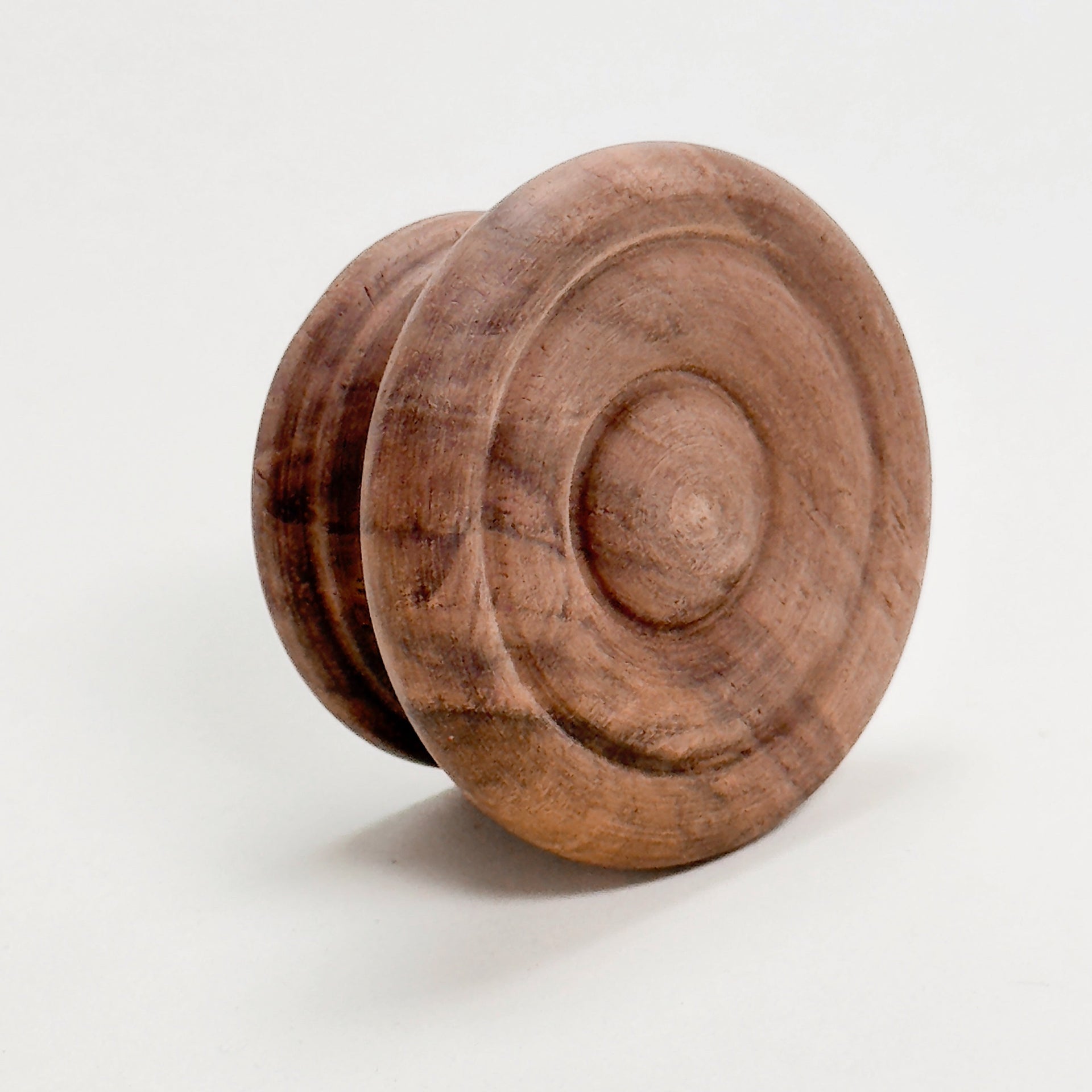 Round Walnut Cabinet Knob 