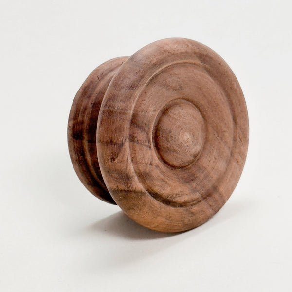 Round Walnut Cabinet Knob 