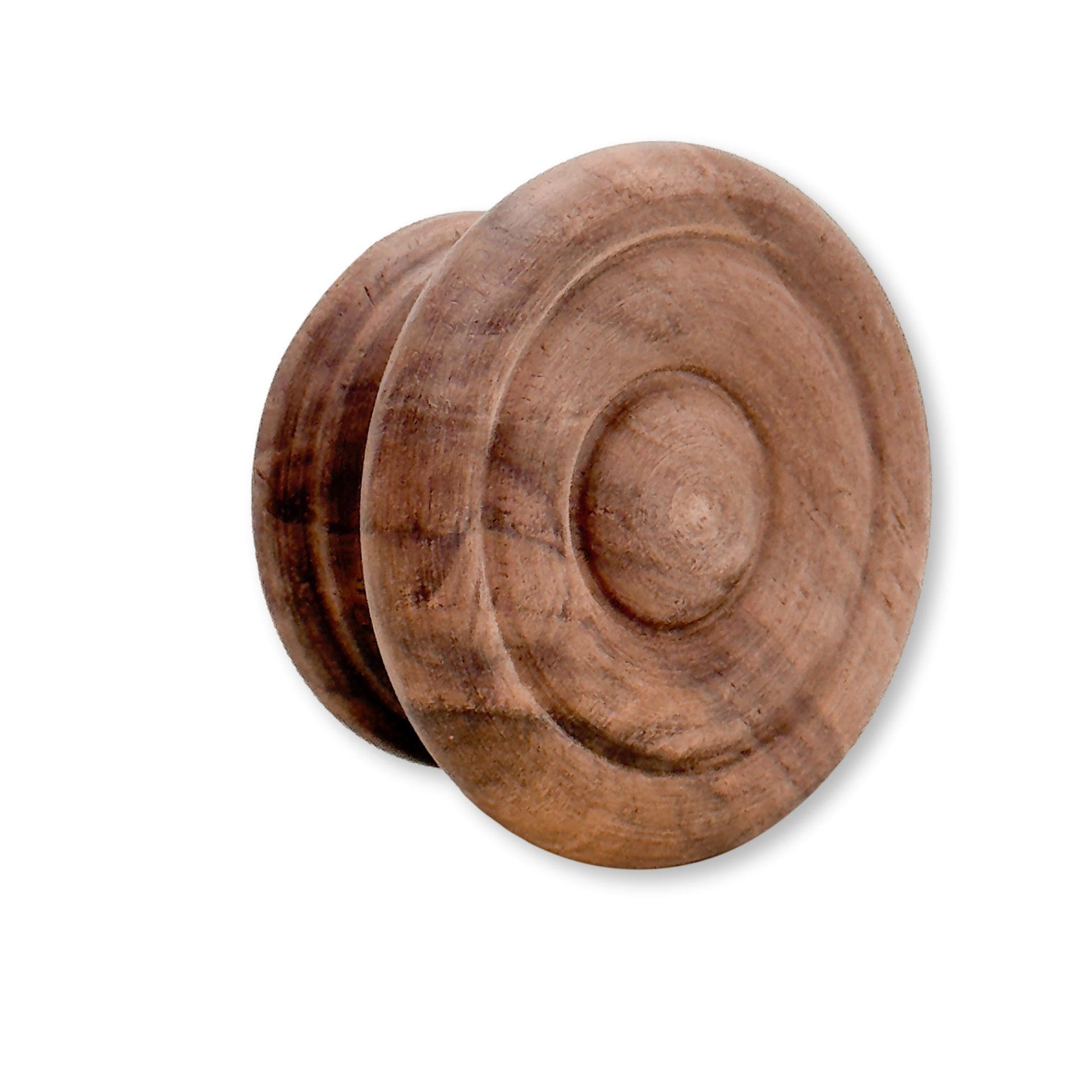 Round Walnut Cabinet Knob 