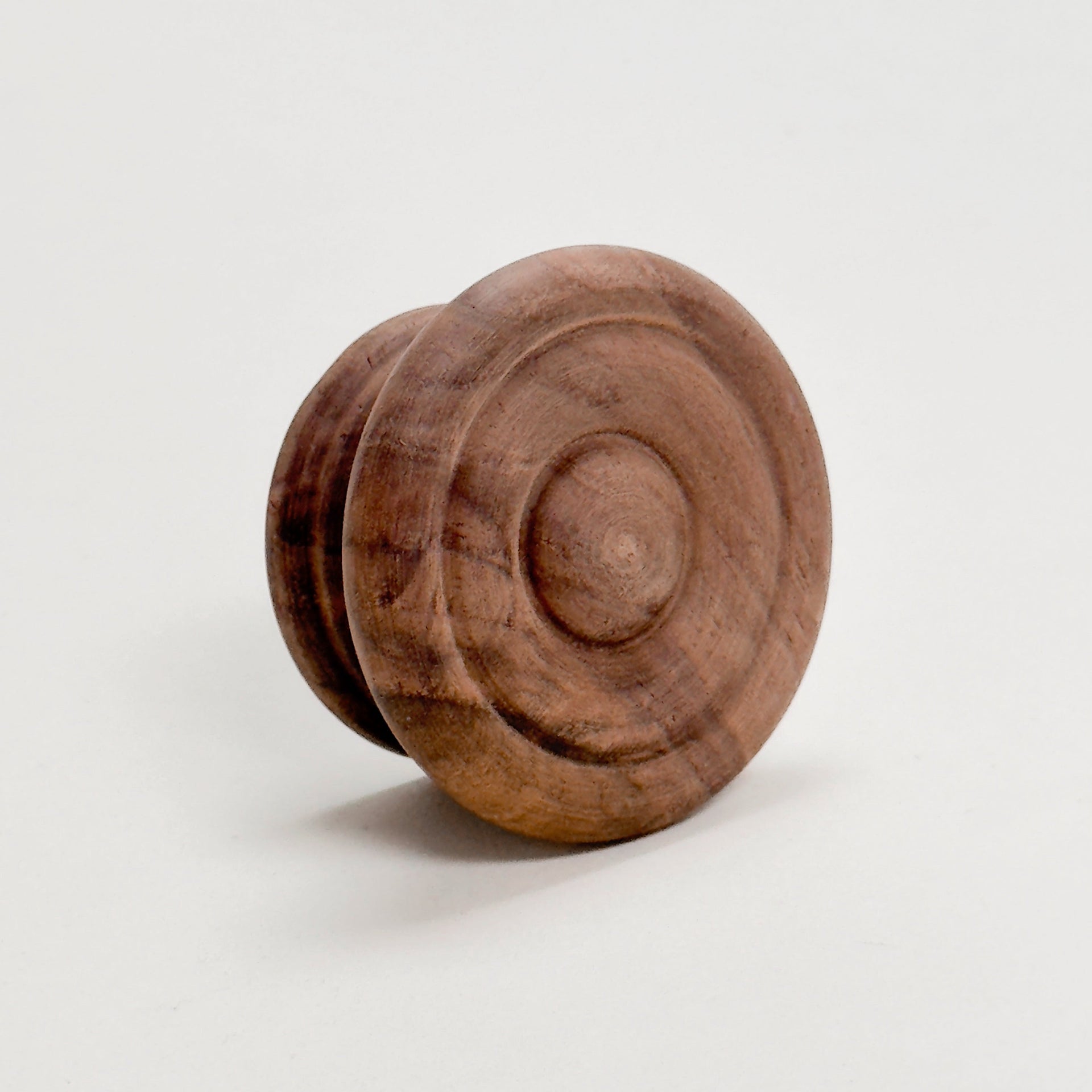 Round Walnut Cabinet Knob 
