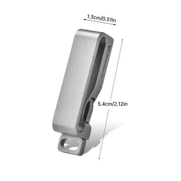 Titanium Waist Belt Buckle & Keychain. Portable EDC Outdoor Tool