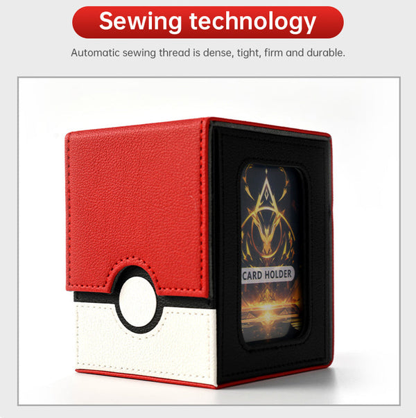 2025 New! Large - capacity Patchwork Windowed Vertical Card Box, 100+ Double - sleeved Cards