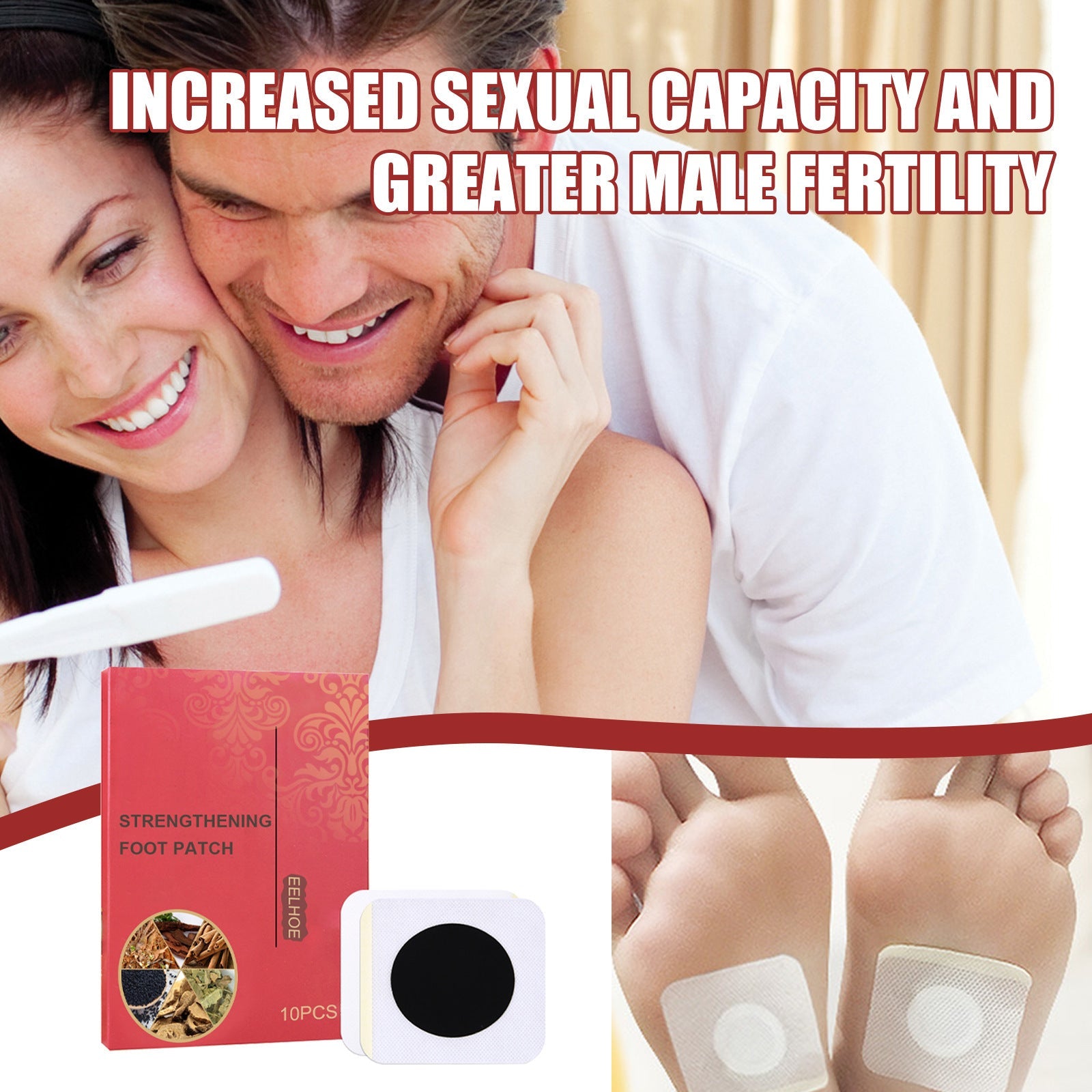 Strengthening Foot Patch, Lock Yang Patch Kidney Health Care Strong Male Foot Patch Fuyang Stick Body Point Patch