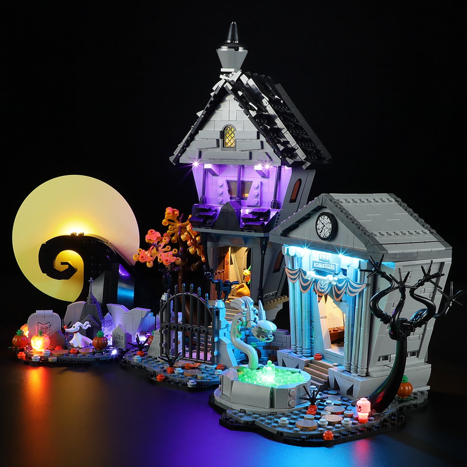 Compatible with LEGO 21351 Christmas Horror Night Building Blocks, LED Lighting, Winter Christmas Series Column lighting
