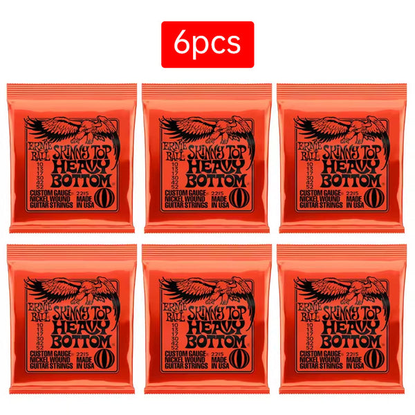 6 sets of Ernie Ball Slinky guitar strings (models 2003, 2215, 2223, 2221, nickel - wound) for electric & acoustic guitars