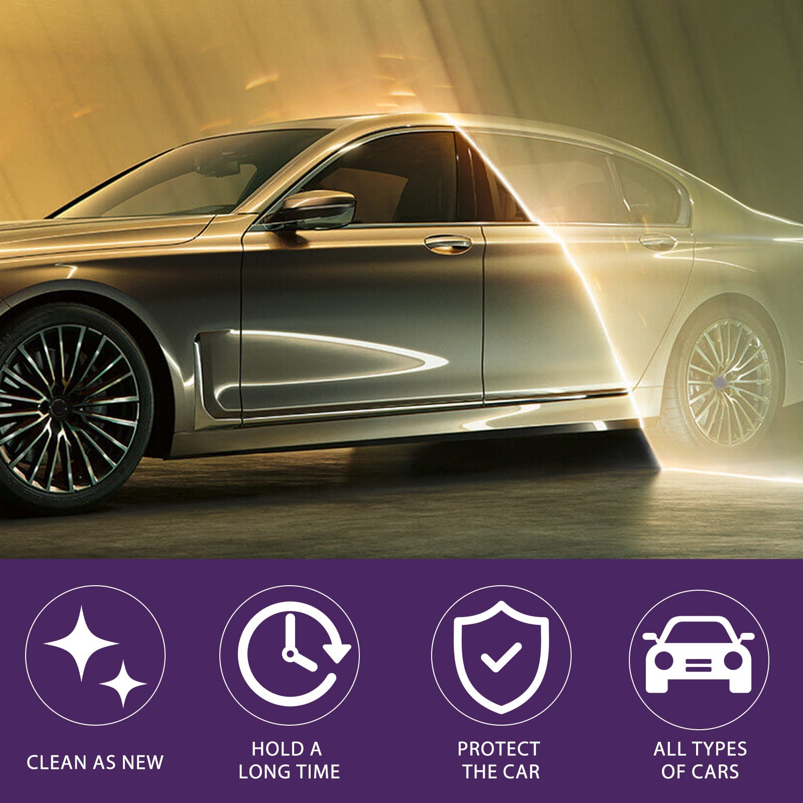 Purple Coating Agent Automotive Scratch Finish Cleaning Dust Reconditioning Polishing Maintenance Coating Agent