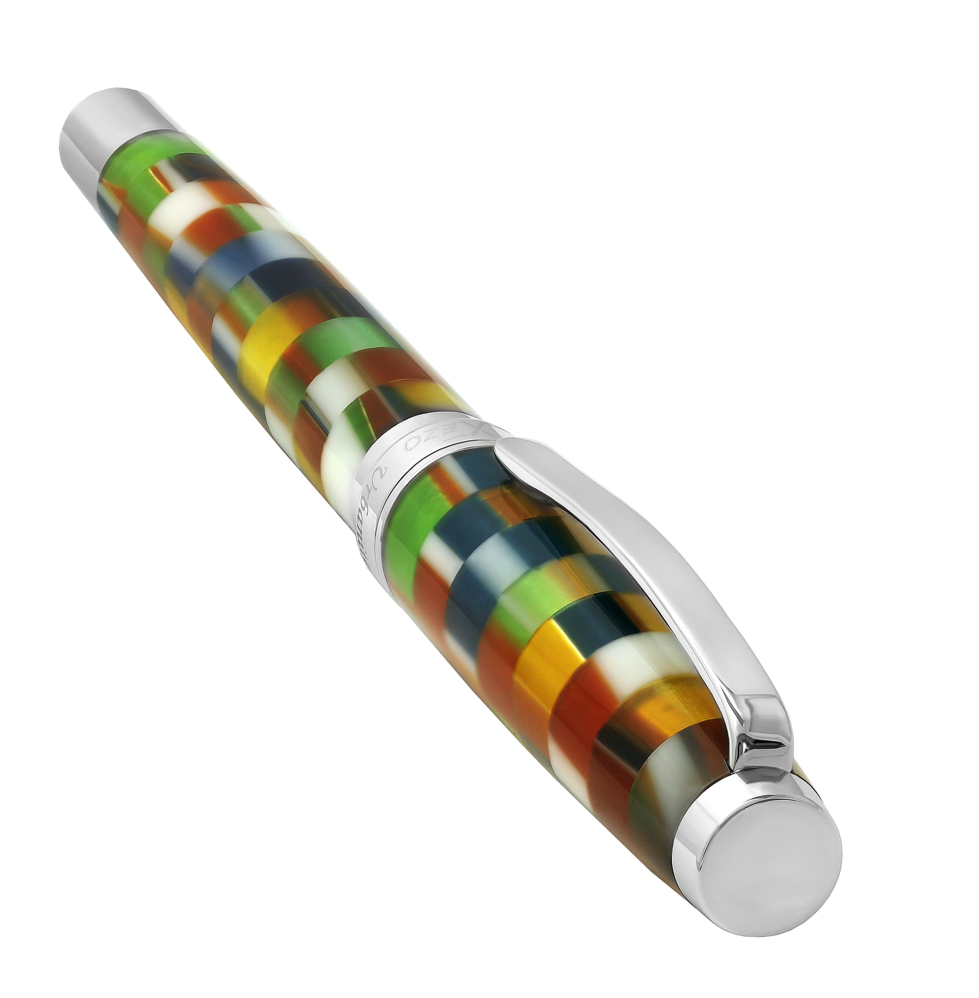 Urbanite II Acrylic & Brass Fountain Pen (Fine Nib) - Jazzy Multicolor