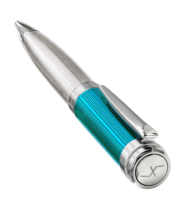 Incognito 925 Sterling Silver Ballpoint Pen - Azure Blue - Gifts for You 'n Me