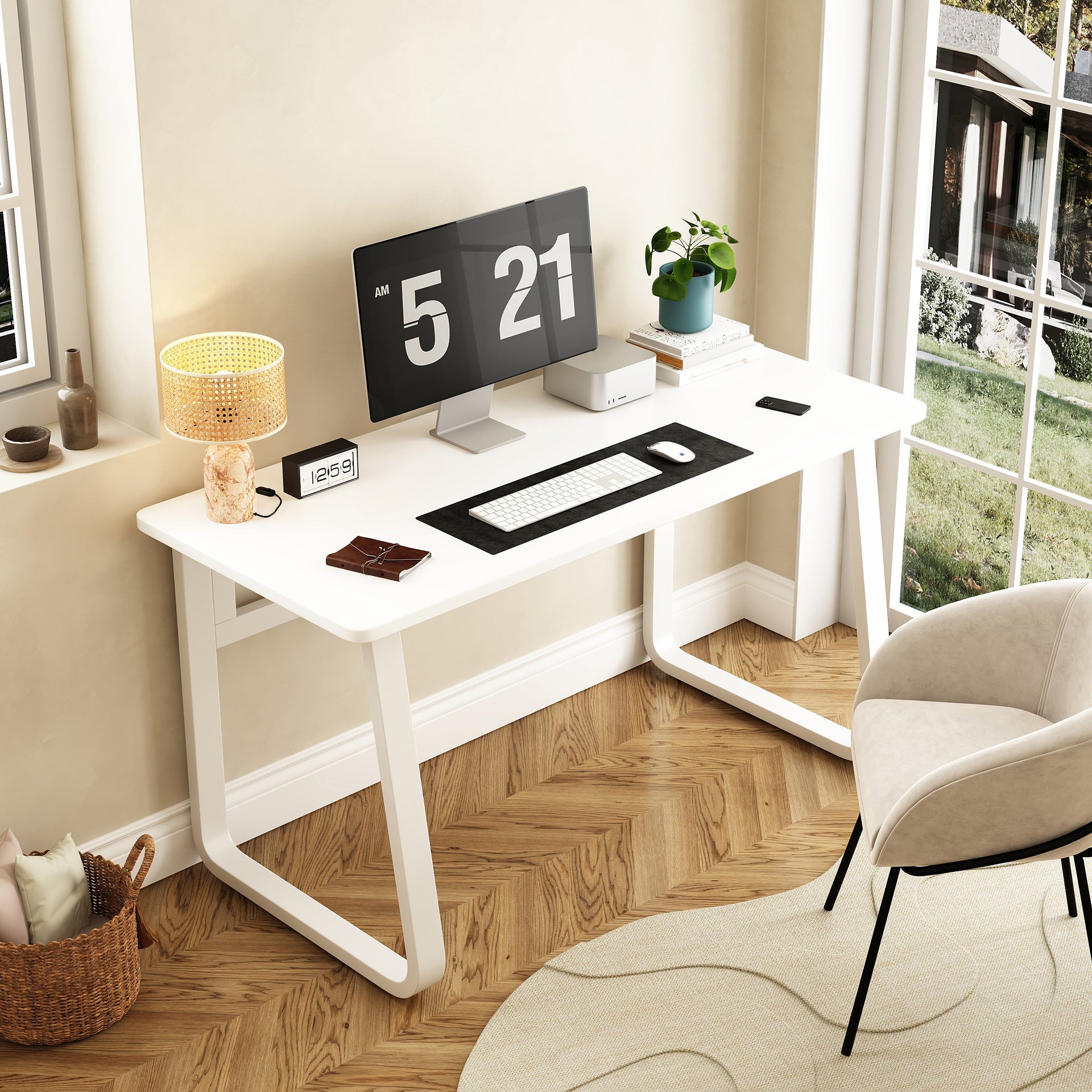 L47.2inch Computer desk table simple gaming table chair Home desk Student writing desk Bedroom desk workbench desk
