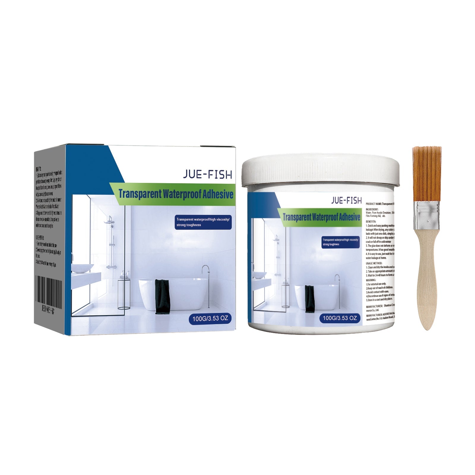 Transparent Waterproof Adhesive, Transparent Waterproof Paint Bathroom Balcony Smashing Brick Roof Leak Proof Glue