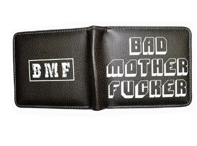 Pulp Fiction Jules Wallet with zipper Coin Pocket Bad Mother Letters Boys Wallet Card Holder Vintage Gift Purse