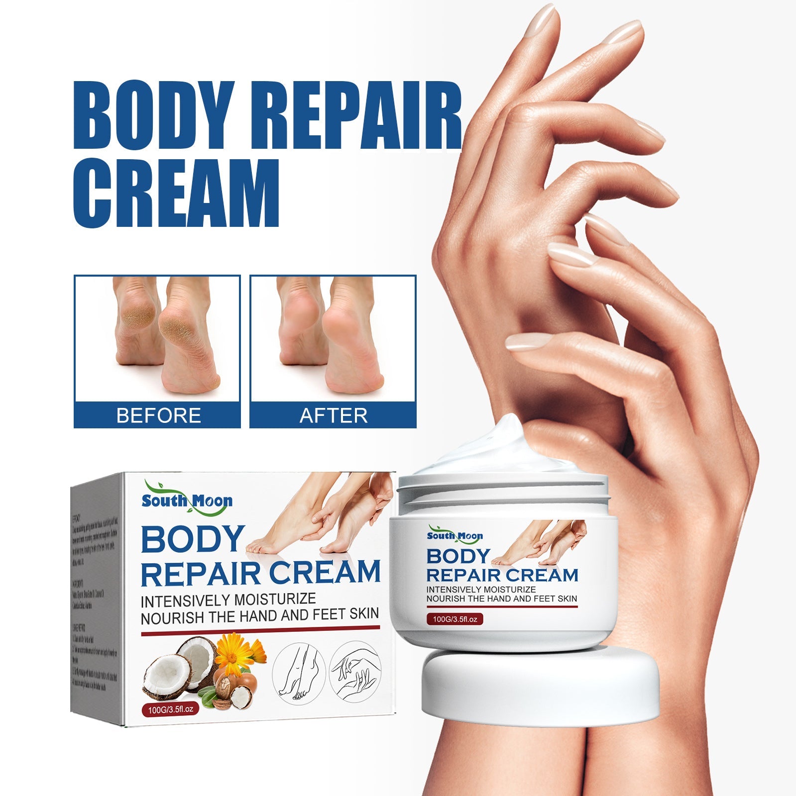 Body Repair Cream, Relieve Peeling Improve Chapped Dry Skin And Remove Dead Skin Moisturize Cream