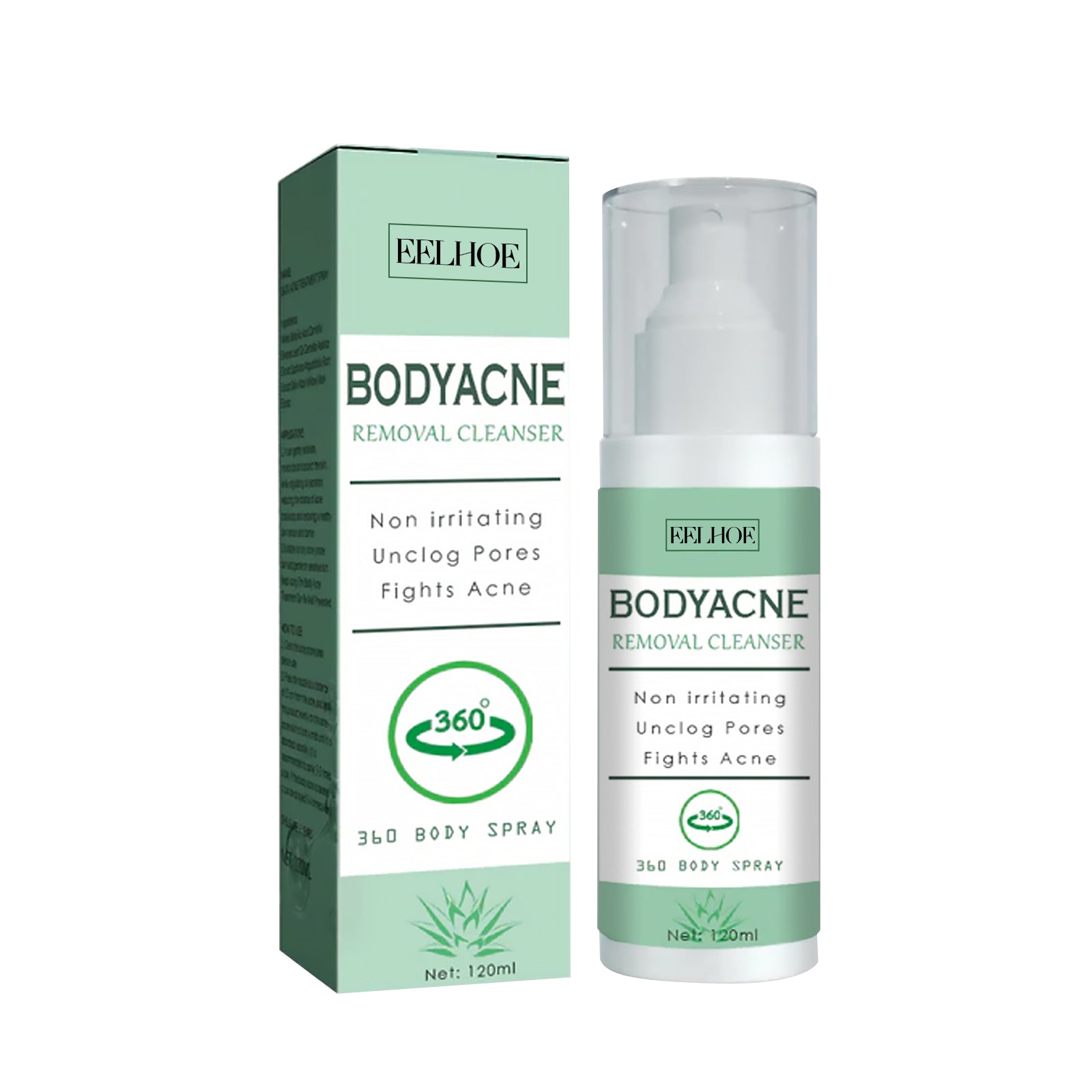 Body Acne Removal Cleanser Spray, Deep Clean Back Arm Fade Acne Beauty Moisturizing Spray