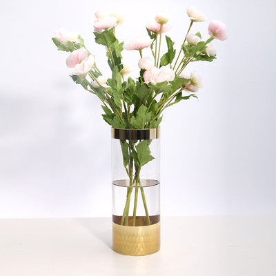 Glass vase modern transparent hydroponic flower vase home decoration ornaments