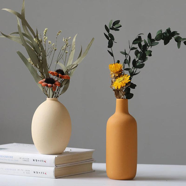 Ceramic vase set three piece set vase decoration and decoration home decor living room flower arrangement modern floral ware