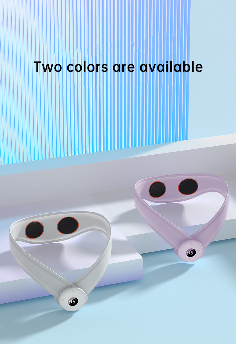 Neck Massager with Heat, Portable Neck Lymphatic Massager for Pain & Fatigue Relief