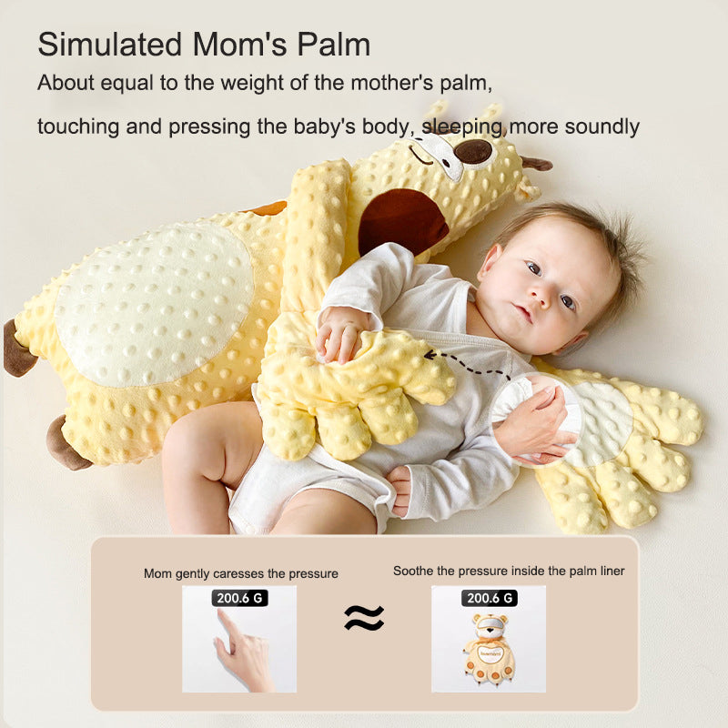 Anti startle jumping device soothes palms hugs sleeping babies patties sleeping dolls provides a sense of security and is a multifunctional compression pillow