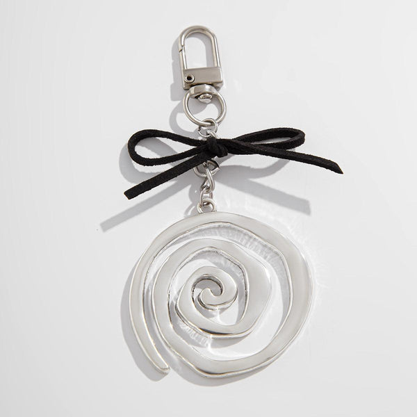 Original Design Spiral Pendant Keychain Versatile Alloy Korean Velvet Pendant