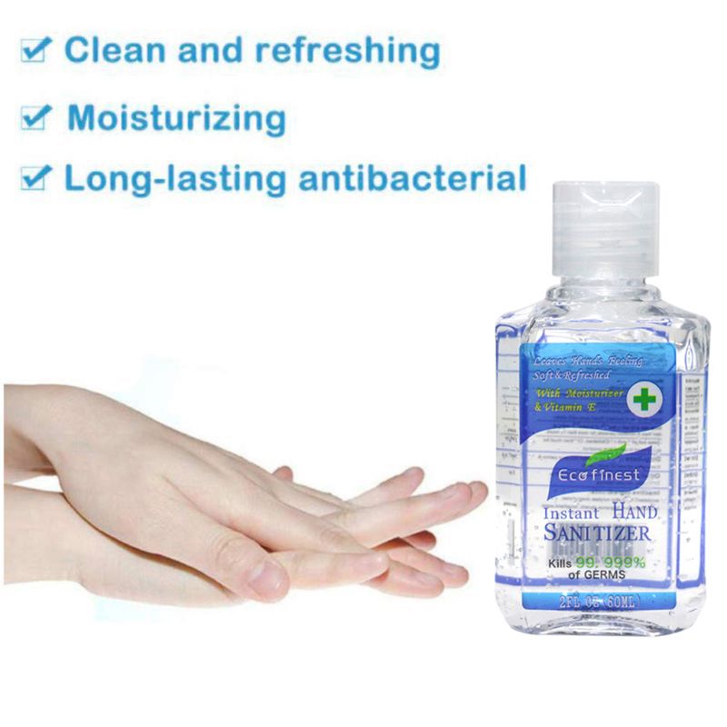 Hand Sanitizer Gel,Kills 99.99% Germs,Long-lasting Anti-Bacterial Quick Drying Liquid Hand Soap,No Water Required 60ML