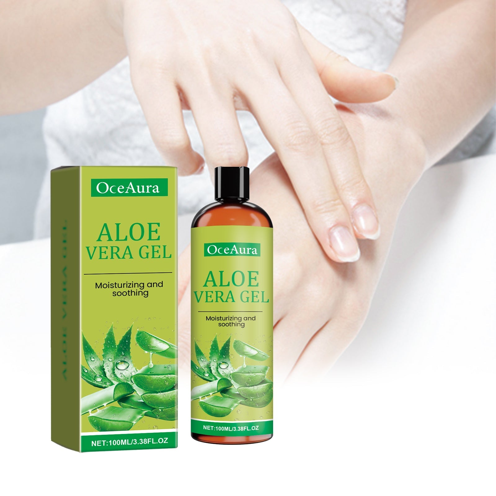 Aloe Vera Gel Moisturizes And Hydrates Skin, Hair, Body And Face