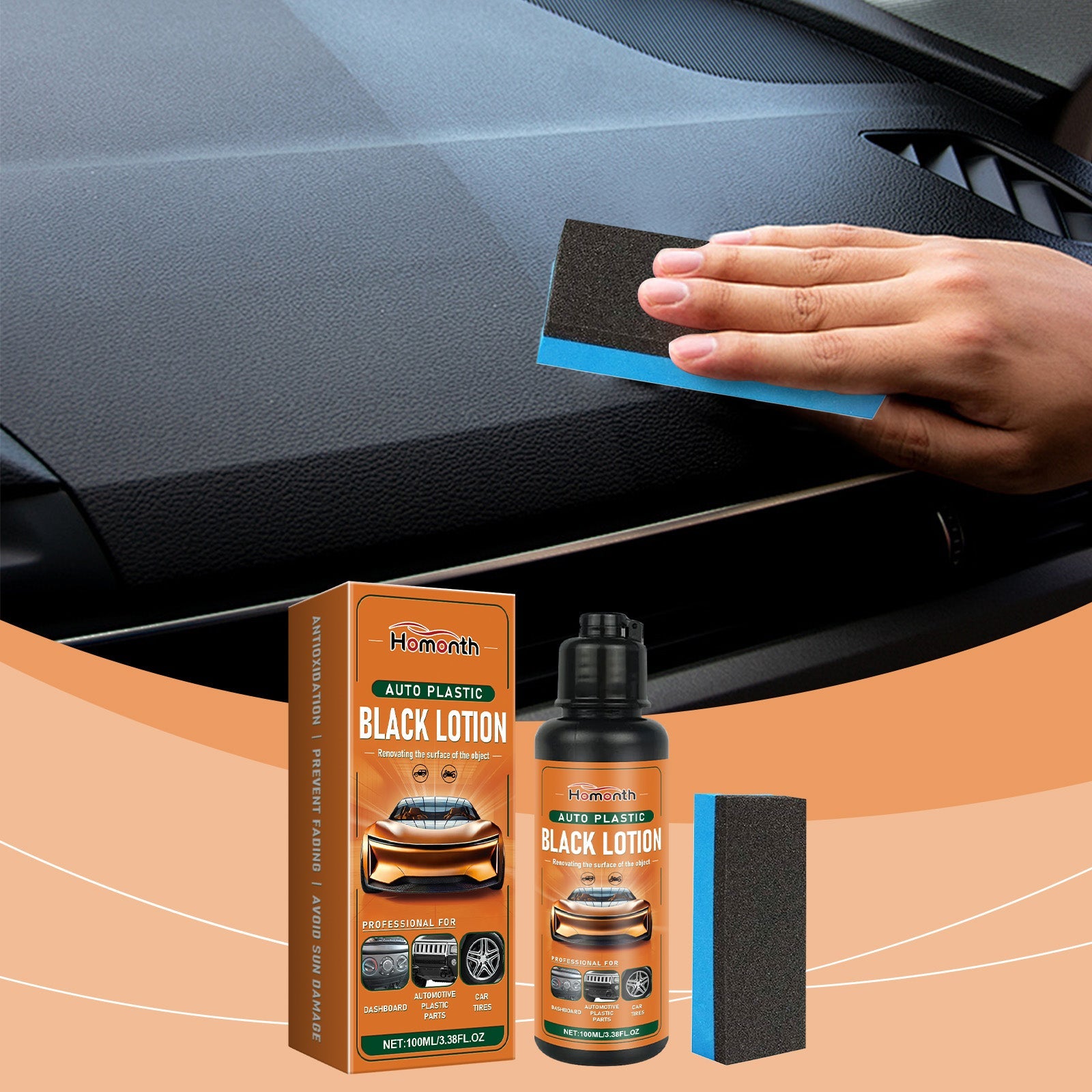 Automotive Plastic Retreader Interior Parts Stain Cleaning, Blackening And Brightening Care Plastic Retreader