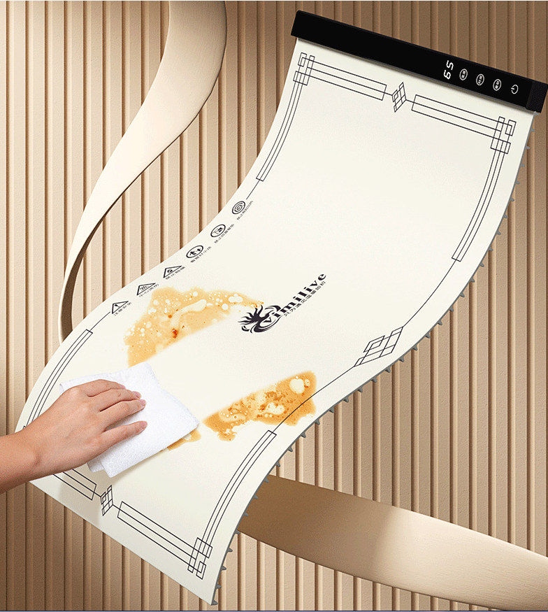 Silicone food insulation hot dish board, home folding multifunctional intelligent constant temperature heating table