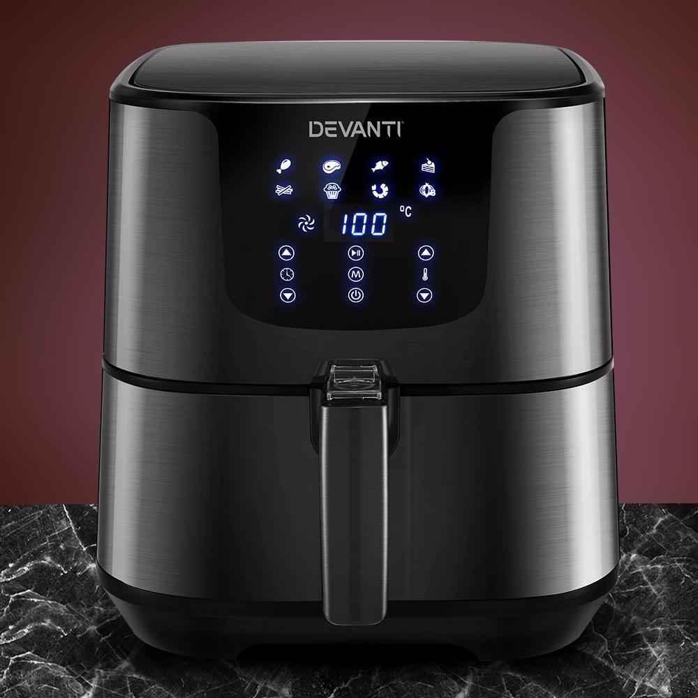 Devanti Air Fryer 7L LCD Fryers Oven Airfryer Kitchen Healthy Cooker
