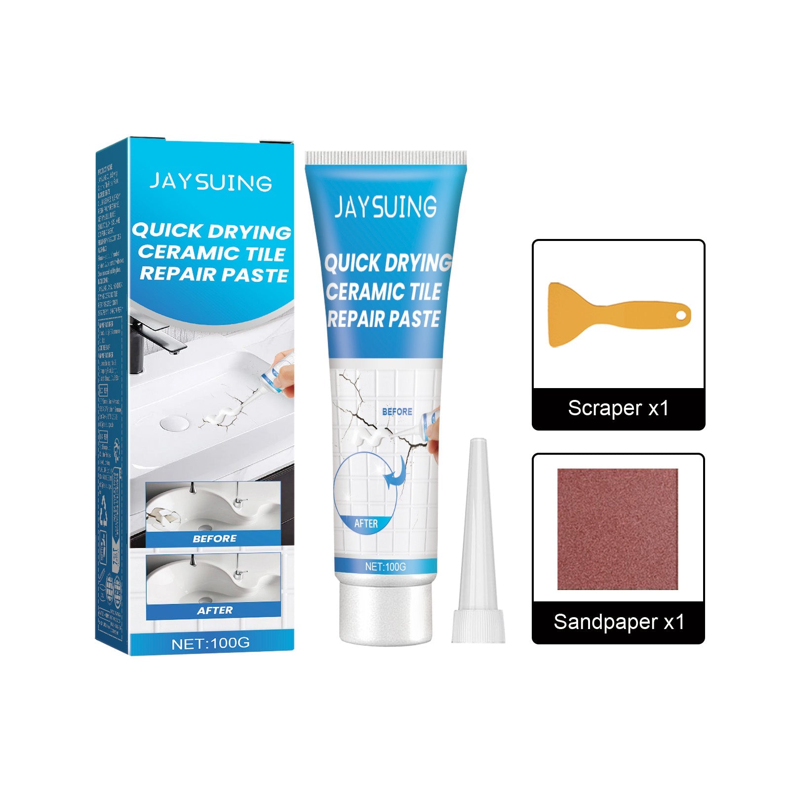 Tile Repair Glue, Bathtub Marble Furniture Floor Tile Toilet Crack Repair Glue Paste