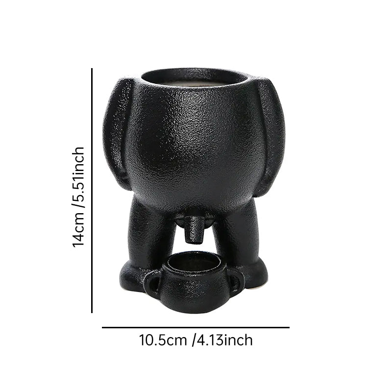 Funny Peeing Vase Planter: A Whimsical Decor Piece for Your Home or Garden. Ideal for Succulents and Makes a Great Novelty Gift!