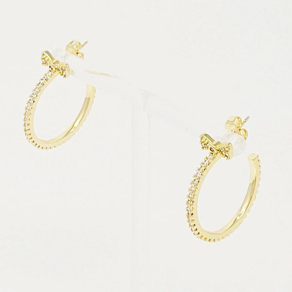 Bow On Top Hoop Earrings - Gifts for You 'n Me