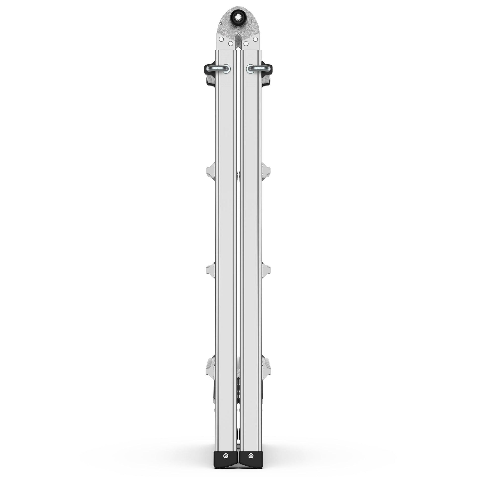 17ft Multi-Position Foldable Aluminum Ladder, A-Frame and Straight Ladder, ANSI 250lbs