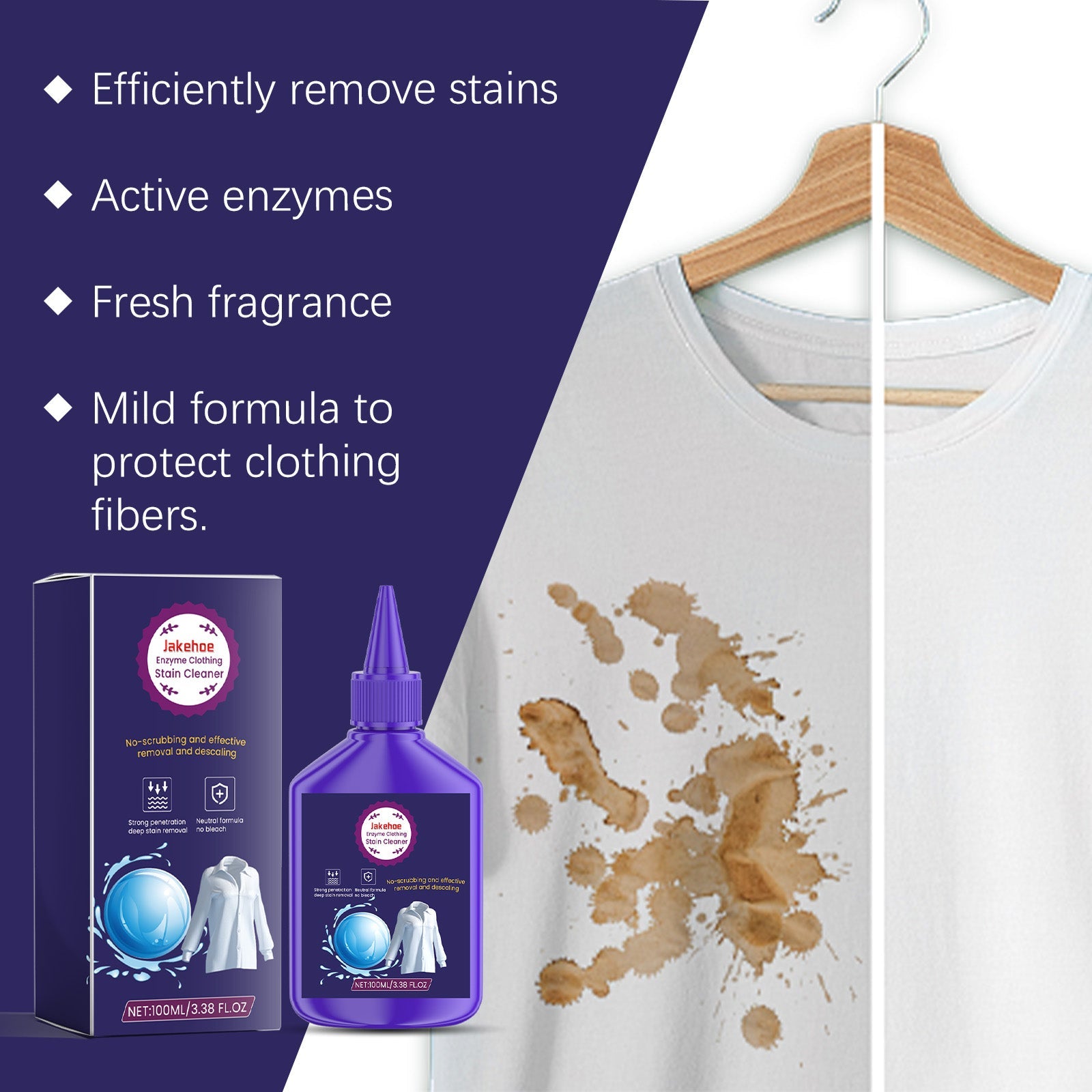 Active Enzyme Clothing Stain Remover Yellow Stain Stain Remover Mildew Stain Remover Clothing Stain Remover Mild Cleaning Solution