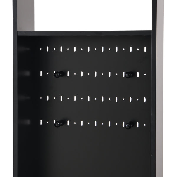 39.3'W70.8'H multifunctional corridor shoe cabinet with soft padded nail board and black hanger with entrance hook