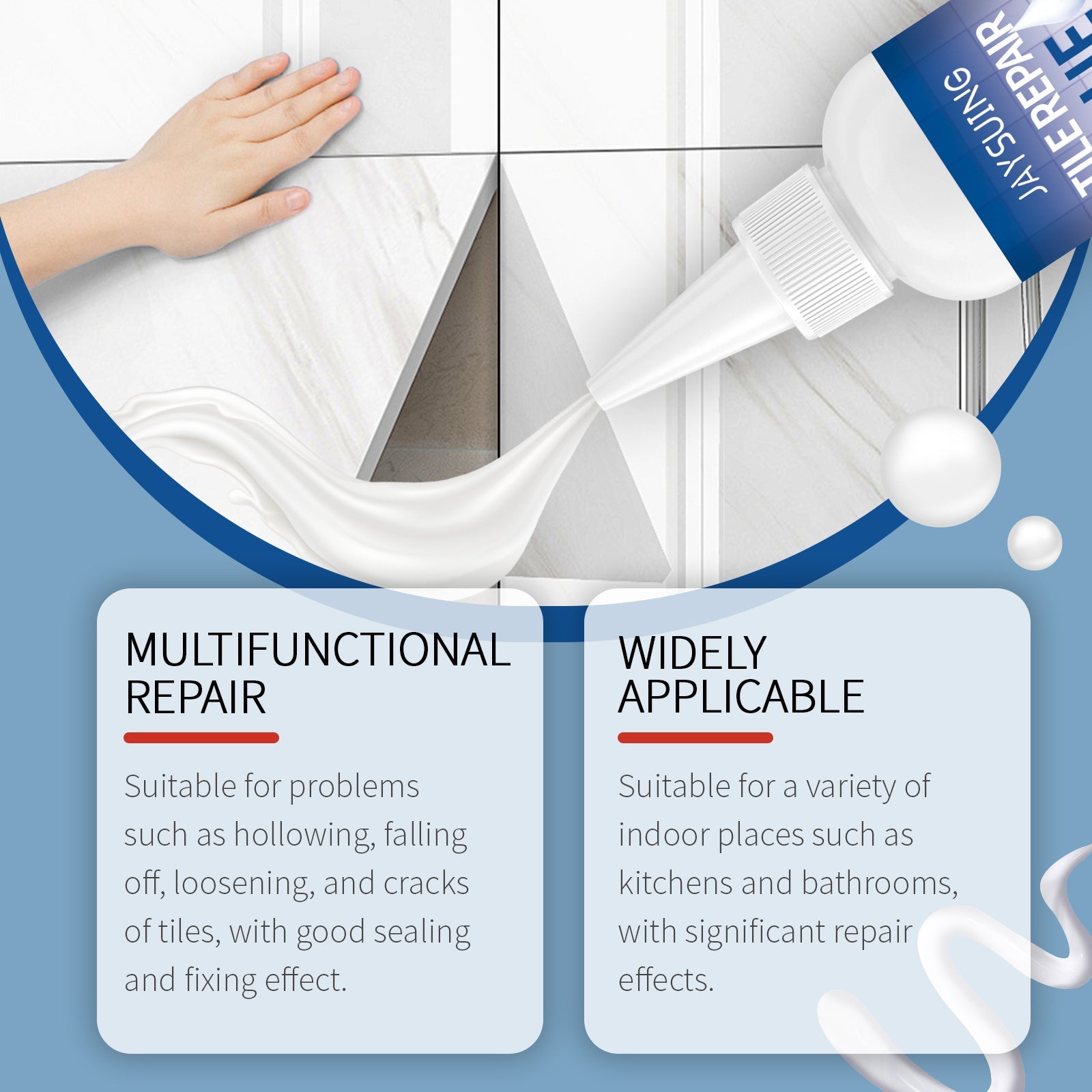 Tile Repair Glue Living Room Kitchen Floor Cracks Waterproof Repair Leak Seal Repair Tile Glue