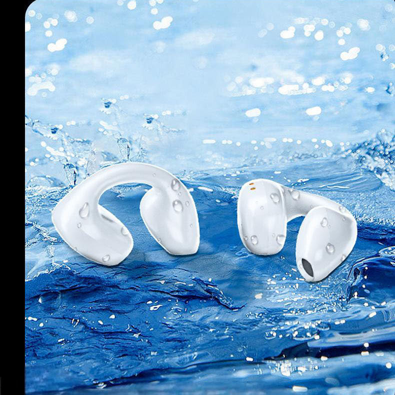 Clip on wireless Bluetooth earphones 5.3 clip on bone conduction sports earphones with ultra long battery life TWS earphones