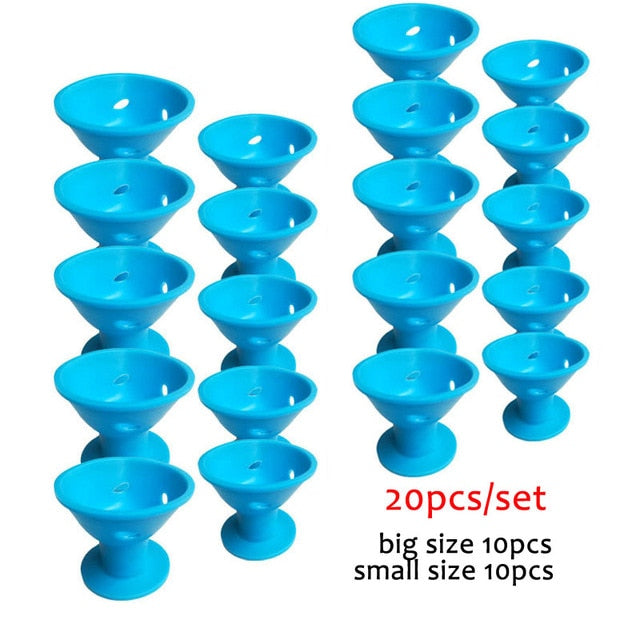 10/20pcs/set Magic Hair Care Rollers for Curlers Sleeping No Heat Soft Rubber Silicone Hair Curler Twist Hair Styling DIY Tool