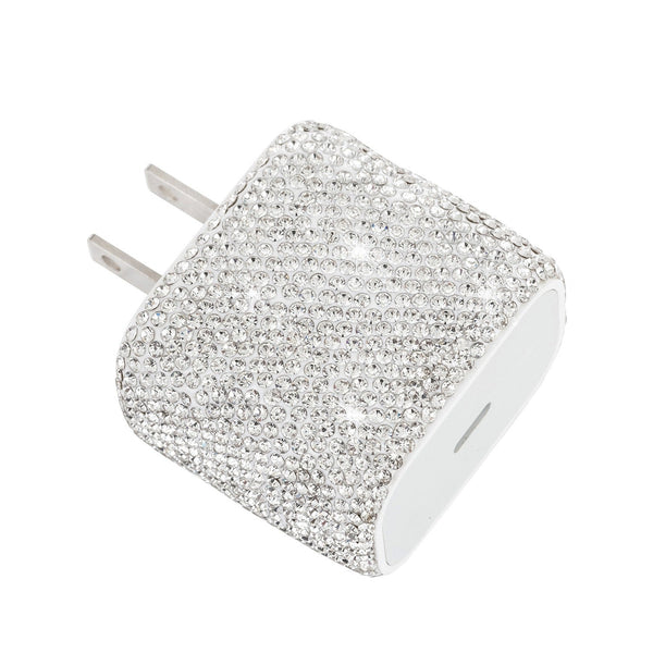 Diamond studded phone charger US standard PD20W phone charger suitable for Apple phone fast charging head