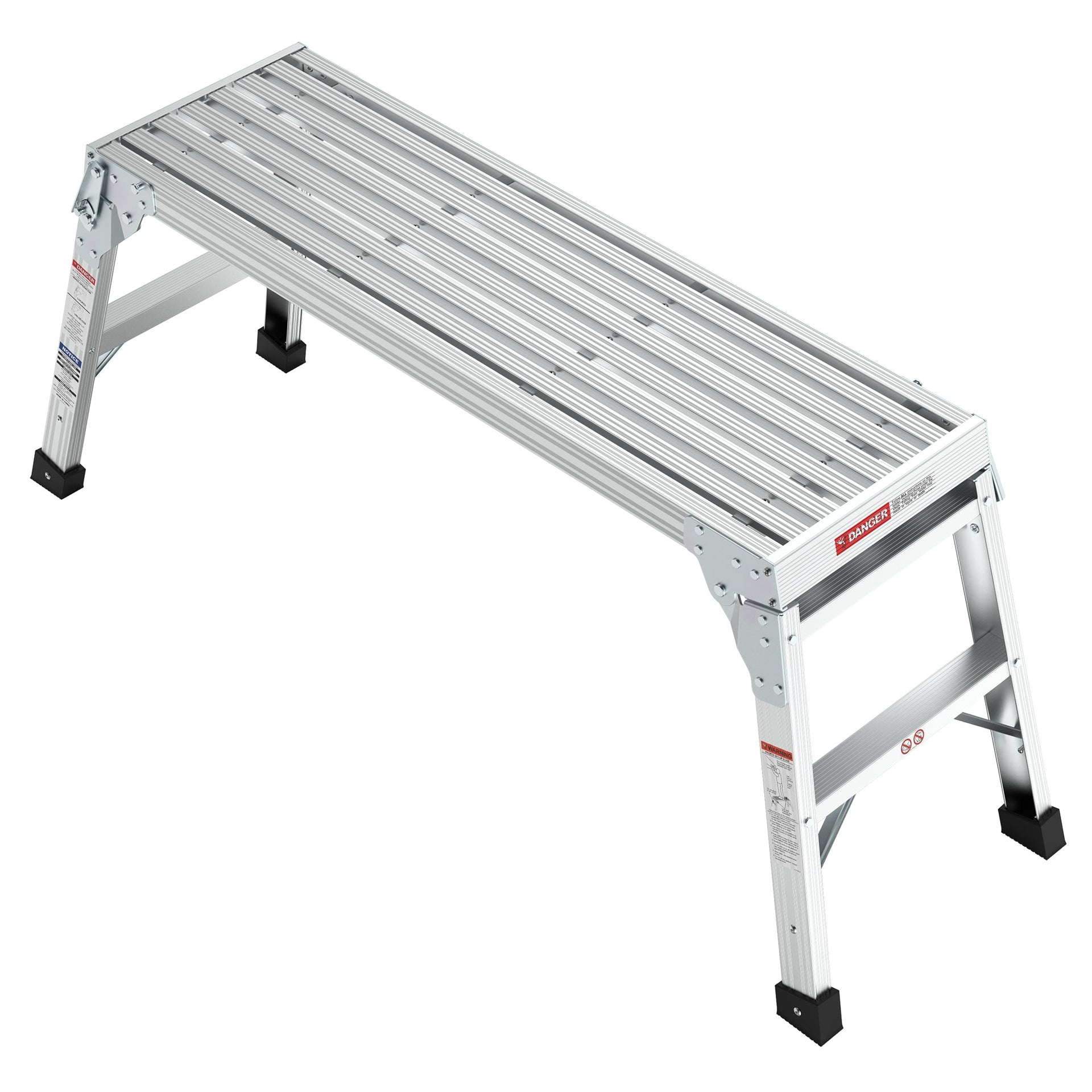 Work Platform Aluminum Portable Bench Folding Ladder ANSI Capacity 225 LBS 40