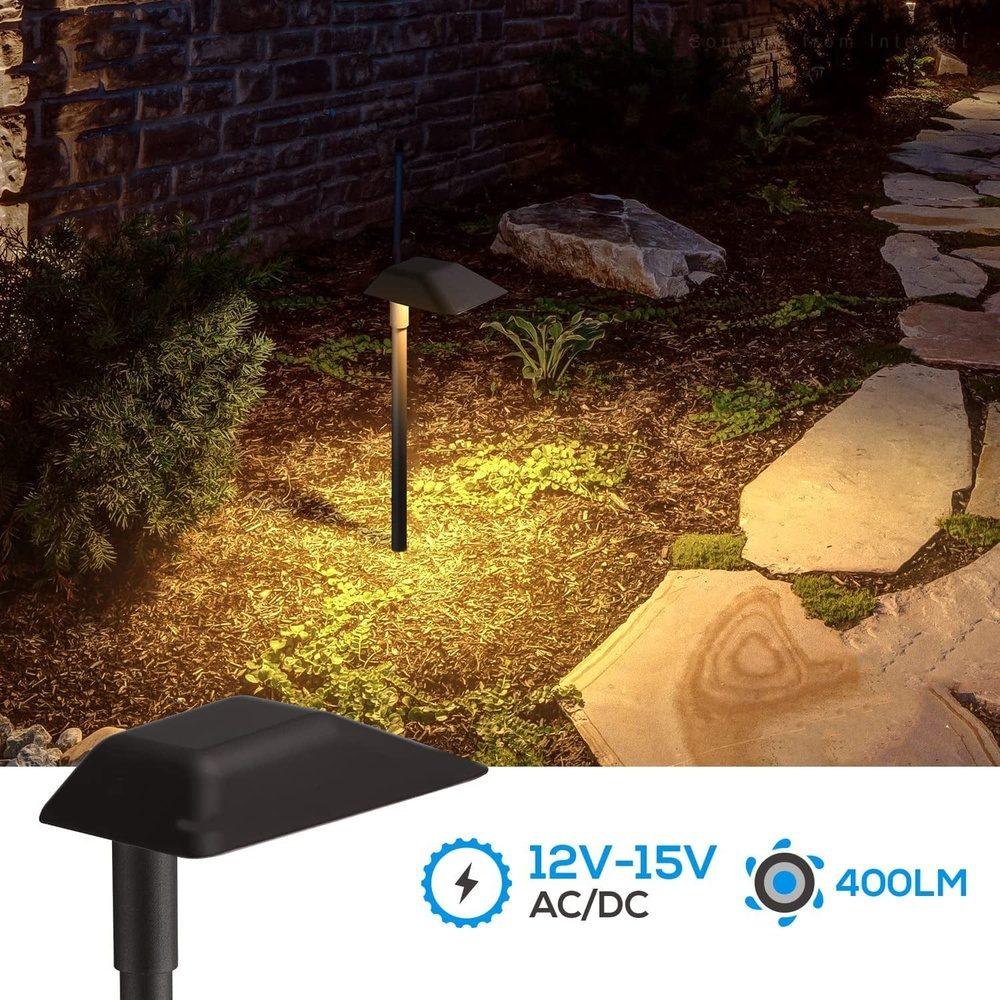 ALP02 6-Pack 5W Low Voltage 12V LED 5CCT 1800K/2700K/3000K/4000K/5000K Cast Aluminum Landscape Pathway Lights Package