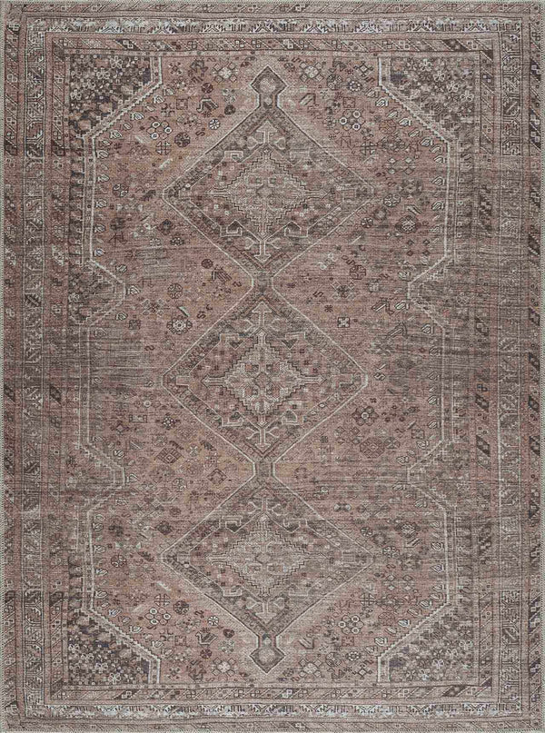 Barny Brown Flat Pile Washable Rug