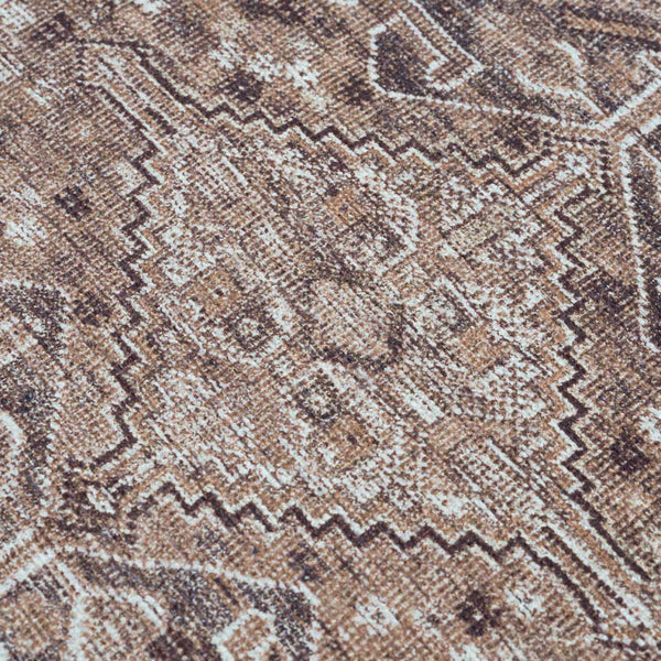 Barny Brown Flat Pile Washable Rug