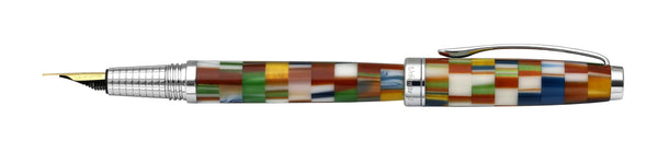 Urbanite II Acrylic & Brass Fountain Pen (Medium Nib) - Jazzy Multicolor - Gifts for You 'n Me
