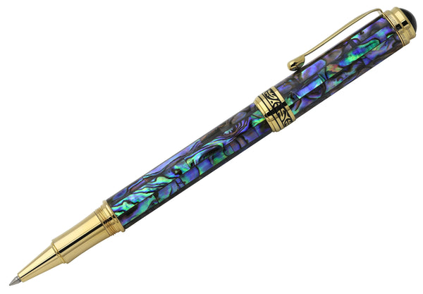 Maestro® Paua Abalone Sea Shell Rollerball Pen - 18K Gold Plated - Gifts for You 'n Me