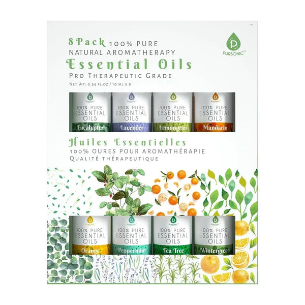 8 pack of 100% Pure Essential Aromatherapy Oils - Gifts for You 'n Me