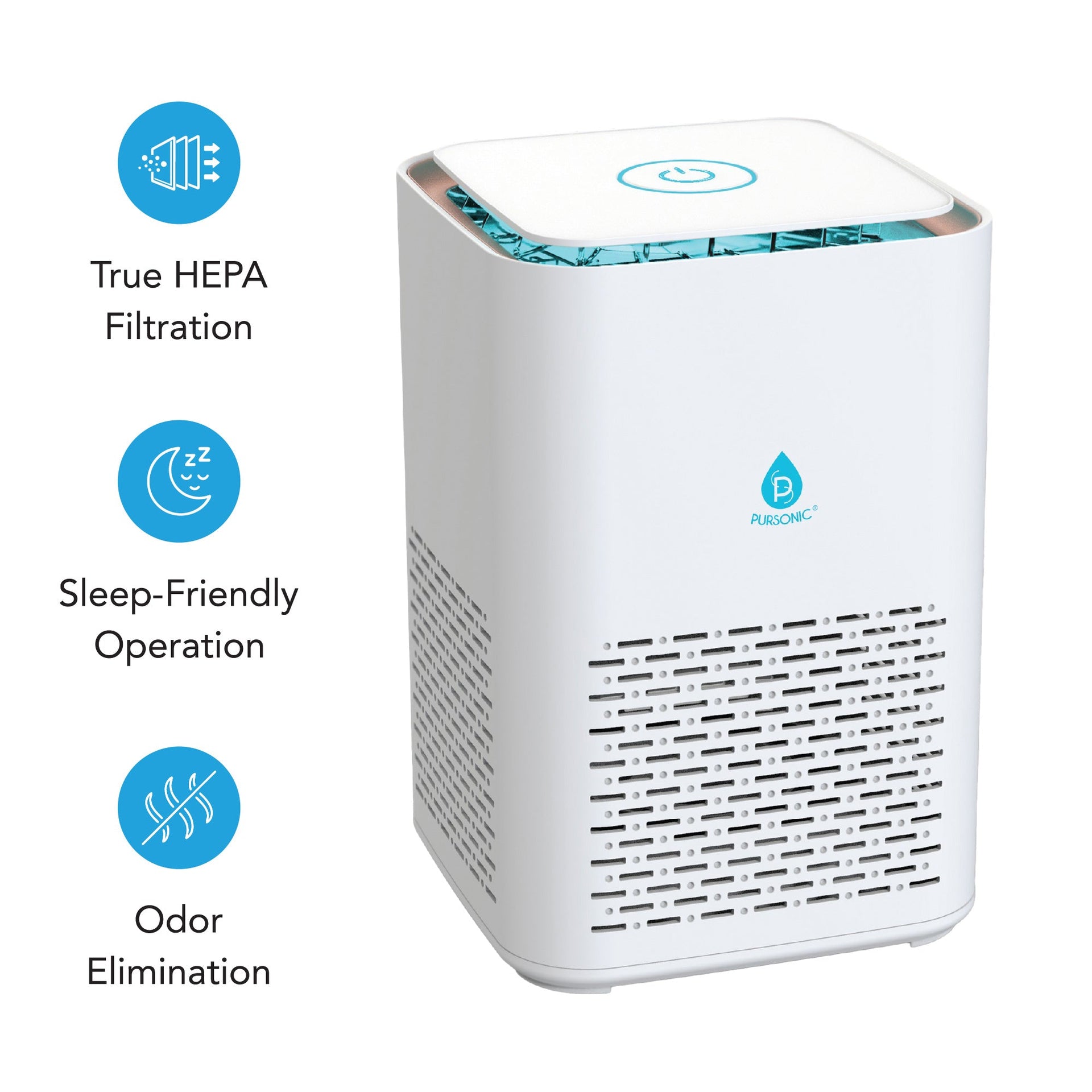 Pursonic Clean Air & Aromatherapy Bundle – True HEPA Air Purifier with 12 Essential Oils