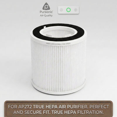 Pursonic AP272 True HEPA Replacement Filter – Large-Room Filtration Power for Cleaner, Healthier Air