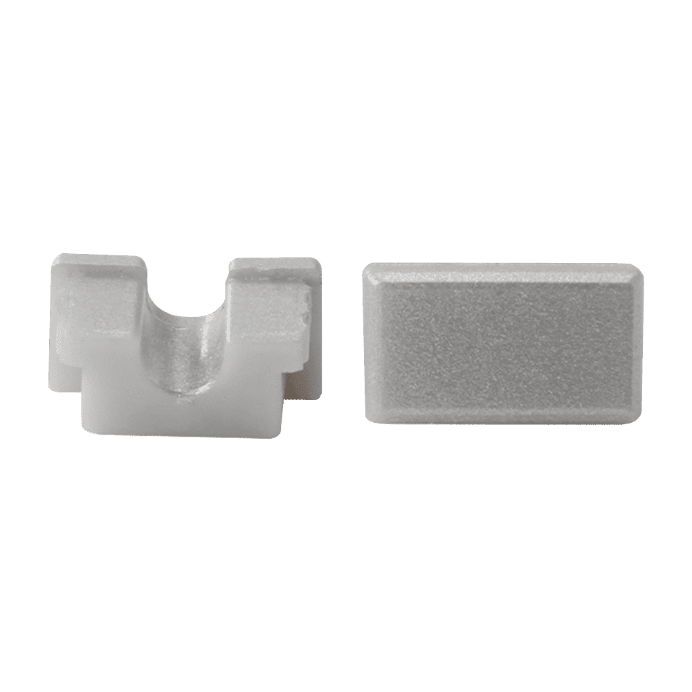 EC44 Rectangular Shaped Plastic End Caps Aluminum Channel Rail Led