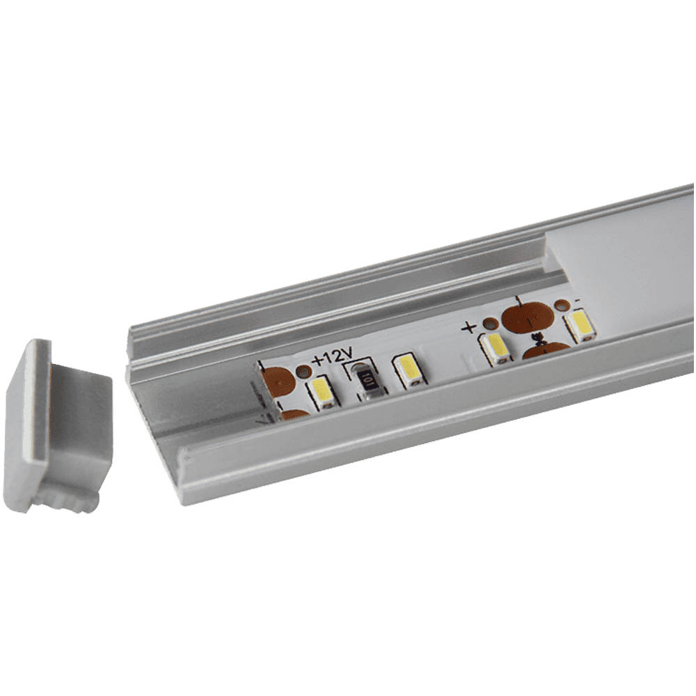 AP46M 8 ft Aluminum Channel Surface Mount 0.59″(W)  x 0.31″(H) for LED Strip Lights | 10 Pack